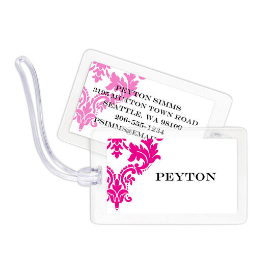 Damask Luggage Tags